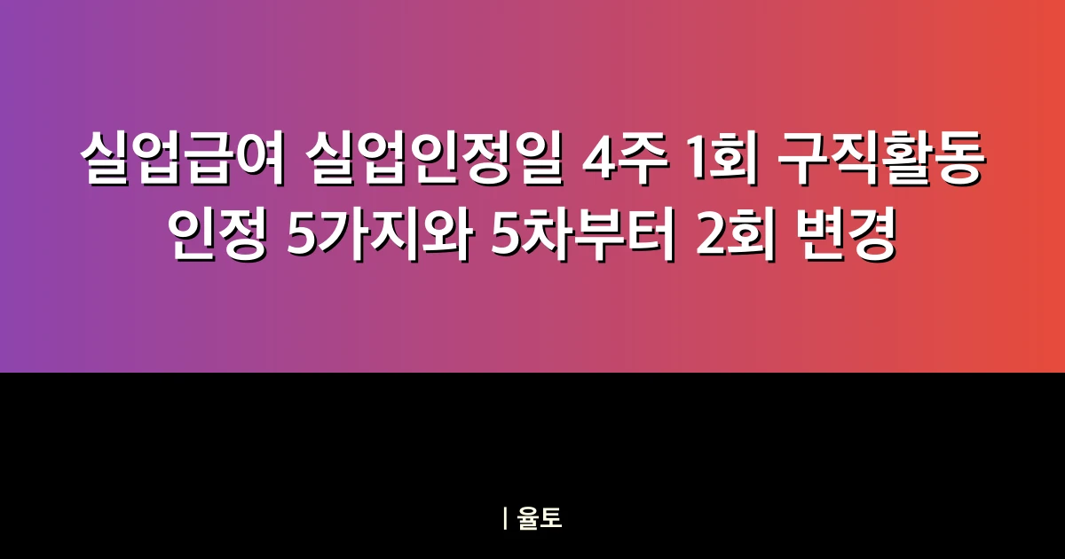 실업급여 실업인정일